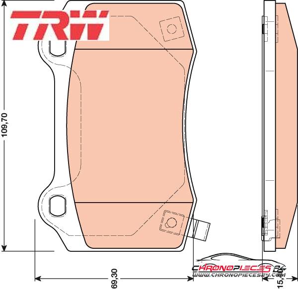 Achat de TRW GDB4171 Kit de plaquettes de frein, frein à disque pas chères