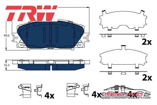 Achat de TRW GDB4173BTE Kit de plaquettes de frein, frein à disque pas chères