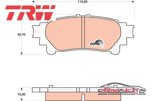 Achat de TRW GDB4174 Kit de plaquettes de frein, frein à disque pas chères