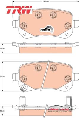 Achat de TRW GDB4176 Kit de plaquettes de frein, frein à disque pas chères