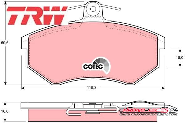 Achat de TRW GDB430 Kit de plaquettes de frein, frein à disque pas chères