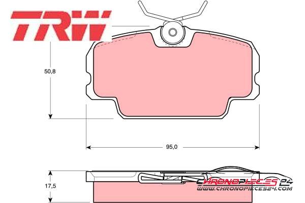 Achat de TRW GDB434 Kit de plaquettes de frein, frein à disque pas chères