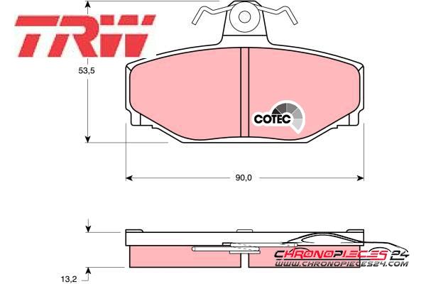 Achat de TRW GDB442 Kit de plaquettes de frein, frein à disque pas chères