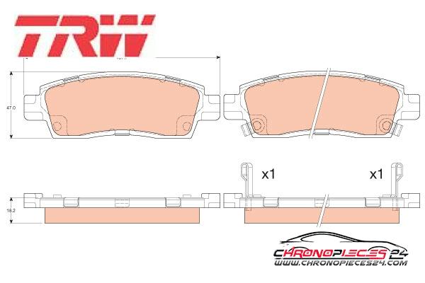 Achat de TRW GDB4455 Kit de plaquettes de frein, frein à disque pas chères