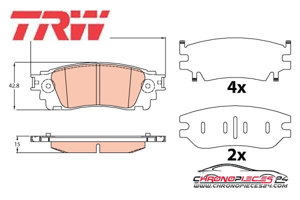 Achat de TRW GDB4459 Kit de plaquettes de frein, frein à disque pas chères