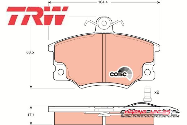 Achat de TRW GDB458 Kit de plaquettes de frein, frein à disque pas chères