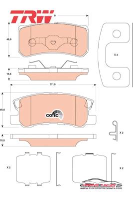 Achat de TRW GDB4600 Kit de plaquettes de frein, frein à disque pas chères