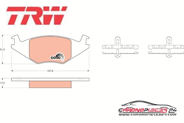 Achat de TRW GDB463 Kit de plaquettes de frein, frein à disque pas chères