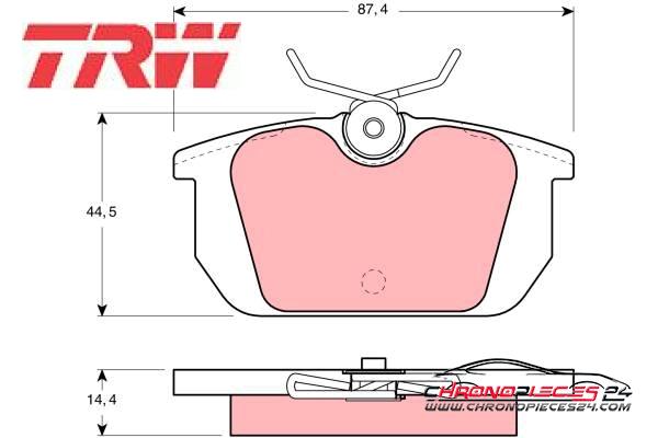 Achat de TRW GDB466 Kit de plaquettes de frein, frein à disque pas chères