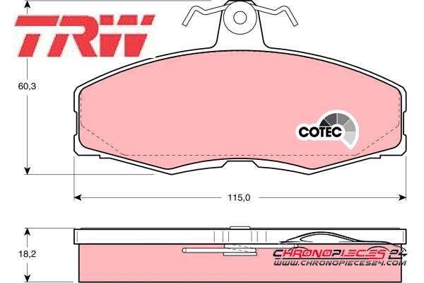 Achat de TRW GDB473 Kit de plaquettes de frein, frein à disque pas chères