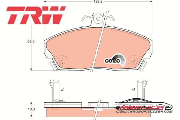 Achat de TRW GDB496 Kit de plaquettes de frein, frein à disque pas chères