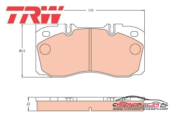 Achat de TRW GDB5068 Kit de plaquettes de frein, frein à disque pas chères