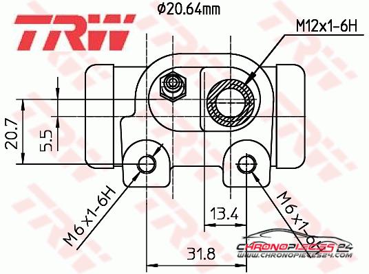 Achat de TRW BWF128 Cylindre de roue pas chères