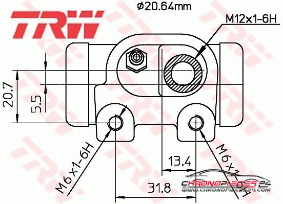 Achat de TRW BWF130 Cylindre de roue pas chères