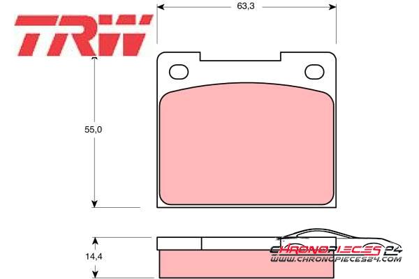 Achat de TRW GDB533 Kit de plaquettes de frein, frein à disque pas chères