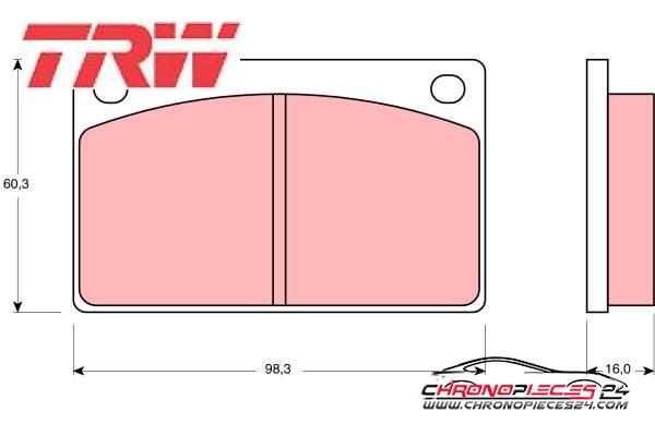 Achat de TRW GDB576 Kit de plaquettes de frein, frein à disque pas chères