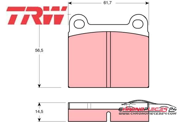 Achat de TRW GDB656 Kit de plaquettes de frein, frein à disque pas chères