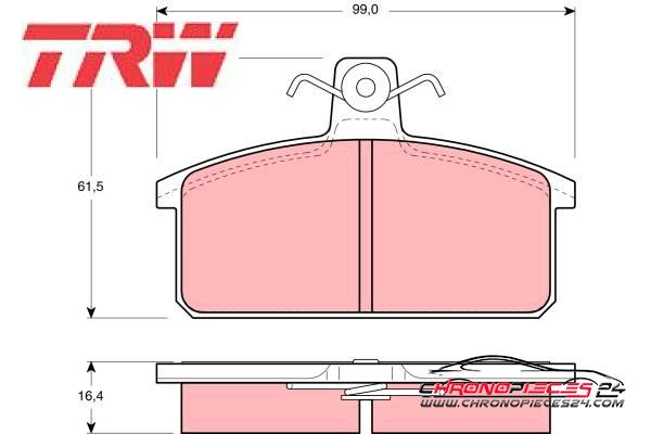 Achat de TRW GDB657 Kit de plaquettes de frein, frein à disque pas chères