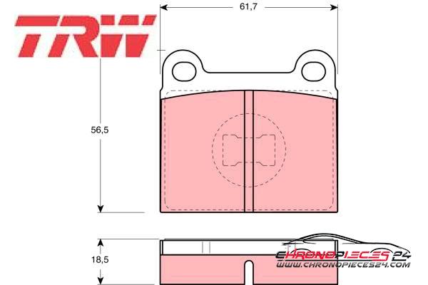 Achat de TRW GDB663 Kit de plaquettes de frein, frein à disque pas chères