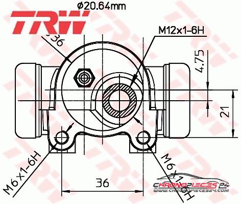 Achat de TRW BWF154 Cylindre de roue pas chères