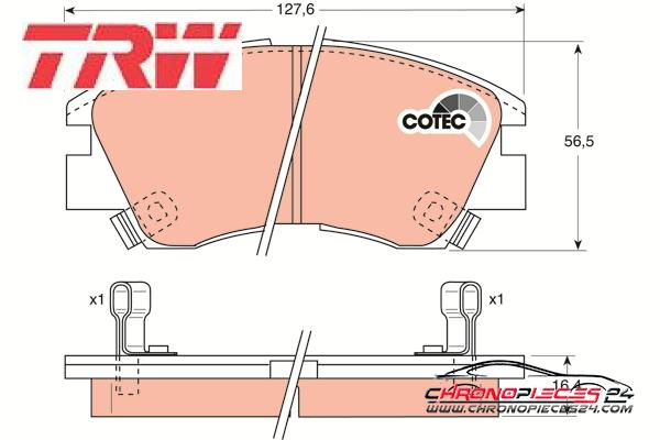 Achat de TRW GDB729 Kit de plaquettes de frein, frein à disque pas chères