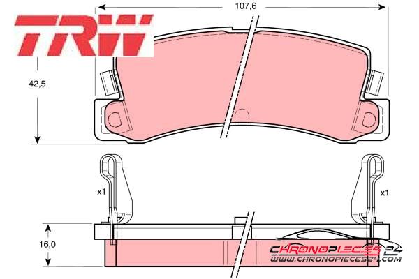 Achat de TRW GDB730 Kit de plaquettes de frein, frein à disque pas chères