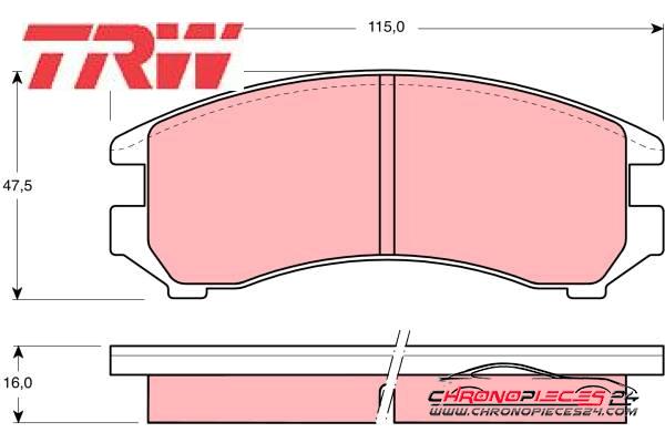 Achat de TRW GDB731 Kit de plaquettes de frein, frein à disque pas chères