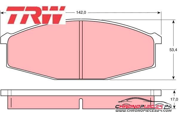 Achat de TRW GDB747 Kit de plaquettes de frein, frein à disque pas chères