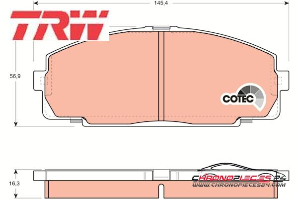 Achat de TRW GDB770 Kit de plaquettes de frein, frein à disque pas chères