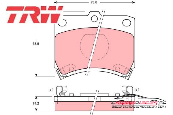 Achat de TRW GDB773 Kit de plaquettes de frein, frein à disque pas chères