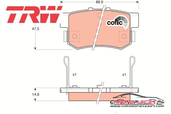 Achat de TRW GDB774 Kit de plaquettes de frein, frein à disque pas chères