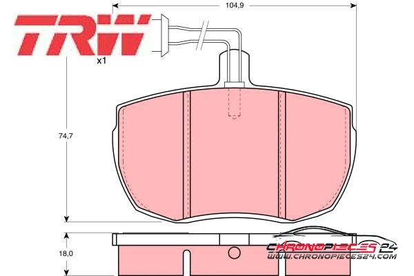 Achat de TRW GDB789 Kit de plaquettes de frein, frein à disque pas chères