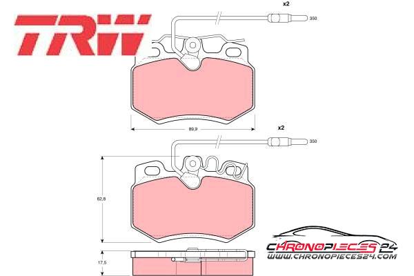 Achat de TRW GDB790 Kit de plaquettes de frein, frein à disque pas chères