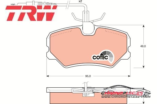 Achat de TRW GDB793 Kit de plaquettes de frein, frein à disque pas chères