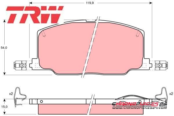 Achat de TRW GDB798 Kit de plaquettes de frein, frein à disque pas chères