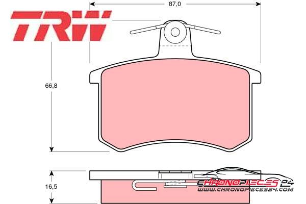 Achat de TRW GDB814 Kit de plaquettes de frein, frein à disque pas chères