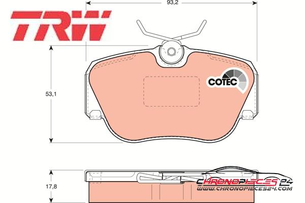 Achat de TRW GDB817 Kit de plaquettes de frein, frein à disque pas chères