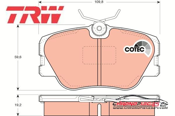 Achat de TRW GDB818 Kit de plaquettes de frein, frein à disque pas chères