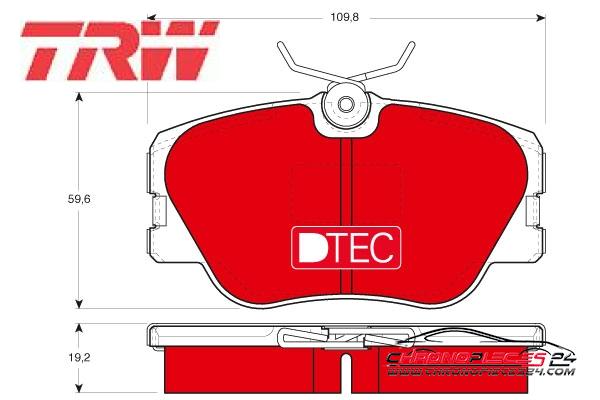 Achat de TRW GDB818DTE Kit de plaquettes de frein, frein à disque pas chères