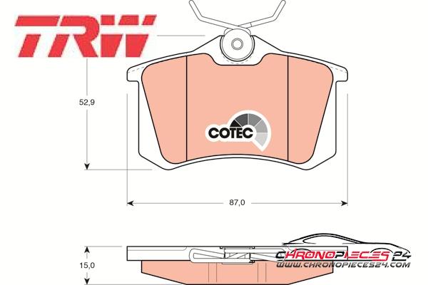 Achat de TRW GDB823 Kit de plaquettes de frein, frein à disque pas chères