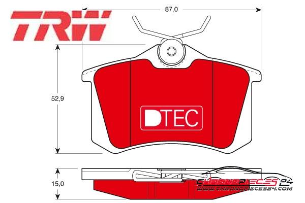 Achat de TRW GDB823DTE Kit de plaquettes de frein, frein à disque pas chères