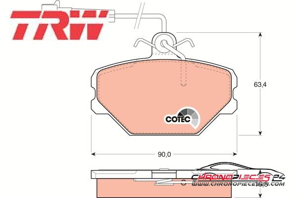 Achat de TRW GDB833 Kit de plaquettes de frein, frein à disque pas chères