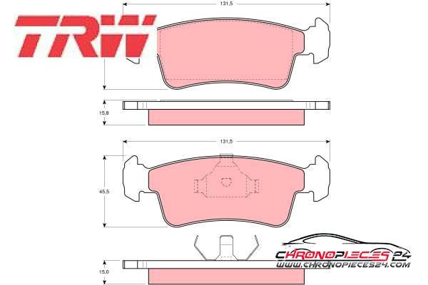 Achat de TRW GDB867 Kit de plaquettes de frein, frein à disque pas chères