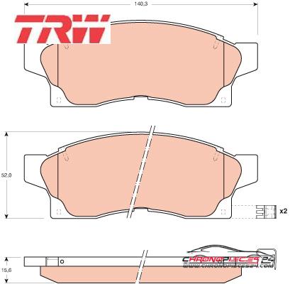 Achat de TRW GDB877 Kit de plaquettes de frein, frein à disque pas chères