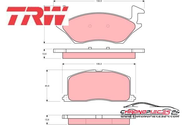 Achat de TRW GDB878 Kit de plaquettes de frein, frein à disque pas chères