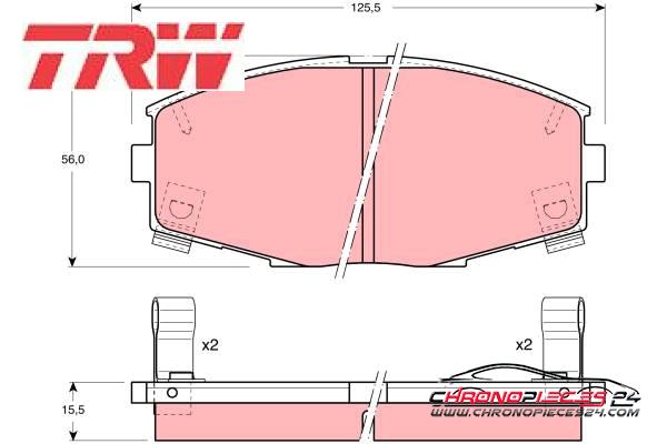 Achat de TRW GDB880 Kit de plaquettes de frein, frein à disque pas chères