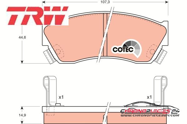 Achat de TRW GDB883 Kit de plaquettes de frein, frein à disque pas chères