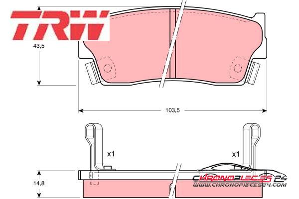 Achat de TRW GDB885 Kit de plaquettes de frein, frein à disque pas chères