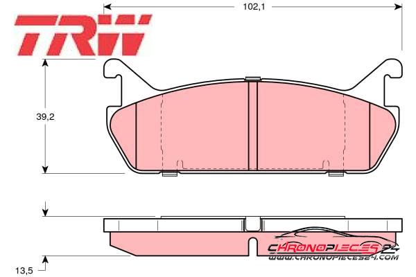 Achat de TRW GDB887 Kit de plaquettes de frein, frein à disque pas chères