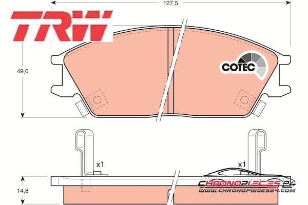 Achat de TRW GDB893 Kit de plaquettes de frein, frein à disque pas chères